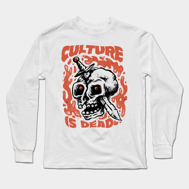 Rebel Culture Skull Long Sleeve T-Shirt by Life2LiveDesign